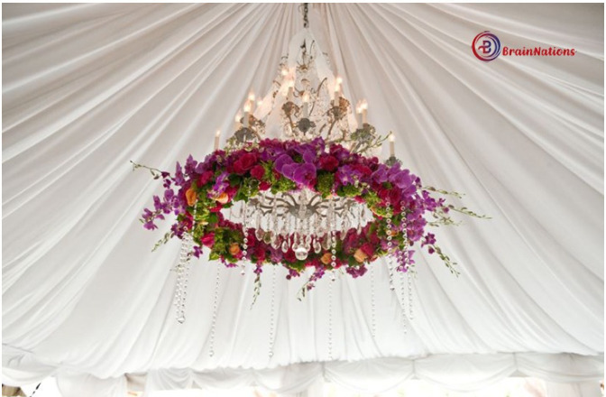 floral chandelier